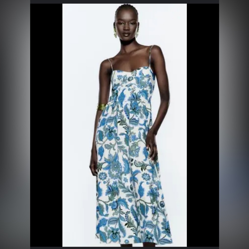 ZARA Printed Midi Dress/The June Dress XS